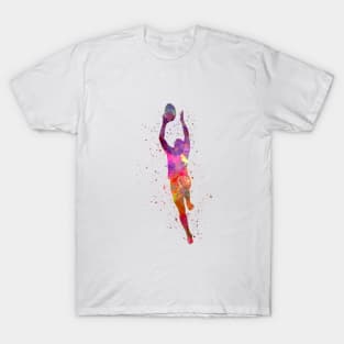 Rugby player in watercolor T-Shirt